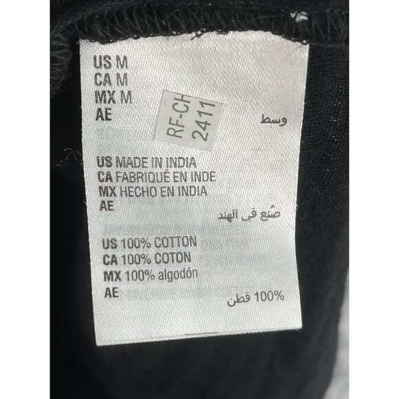 Style & Co Womens Medium Black Gauze Top - Picture 9 of 9